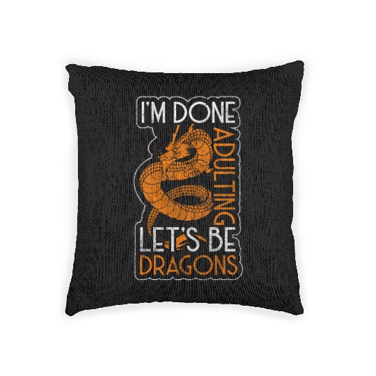 Dragon Black Chinese Dragon Woven Pillows