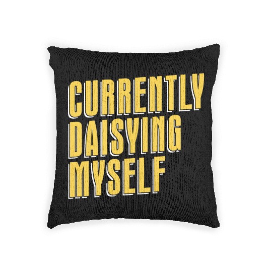 Daisy Garden Gardening Gardener Woven Pillows