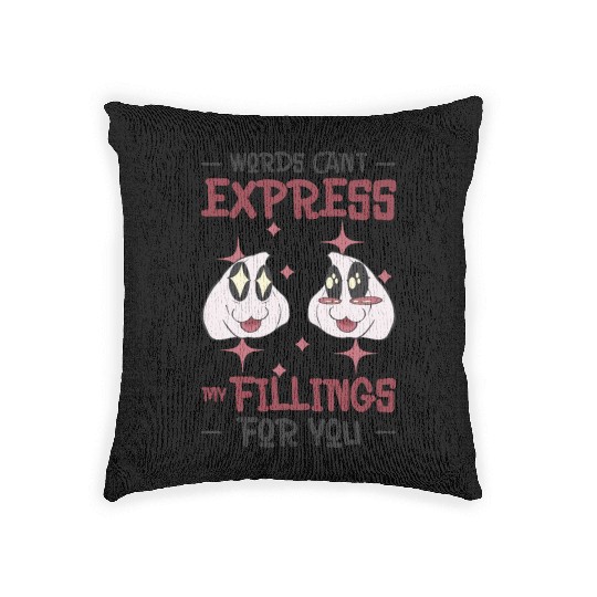 Dim Sums Filling Asian Food Chinese Food Fan Woven Pillows