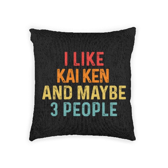 I Like Kai Ken And Maybe 3 People Dog Lover Retro Woven Pillows