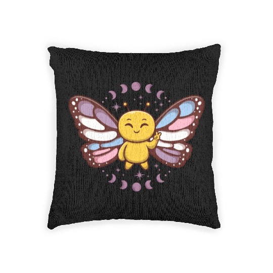 Intersex Monarch Butterfly Subtle Discreet Pride Woven Pillows