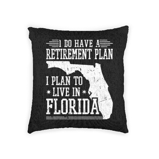 Retirement Plan Florida Woven Pillows