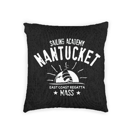 Nantucket sailing academy Woven Pillows