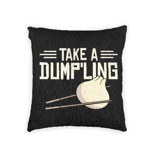 Dumpling Asian Food Chinese Food Fan Woven Pillows