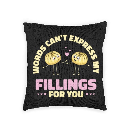 Dim Sums Filling Asian Food Chinese Food Fan Woven Pillows