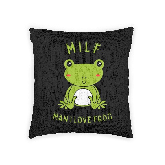 MILF Man I Love Frog Woven Pillows
