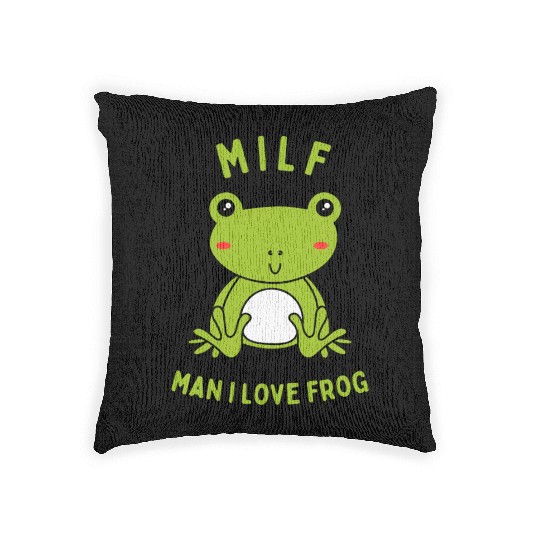 MILF Man I Love Frog Woven Pillows
