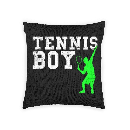 tennis boy Woven Pillows