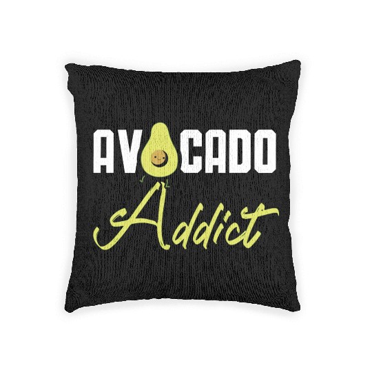 Avocado Addict Avocado Lover Guac Guacamole Keto Woven Pillows