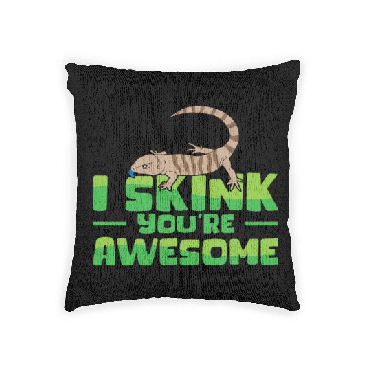 Herpetology Skink Lizard Wildlife Reptile Woven Pillows