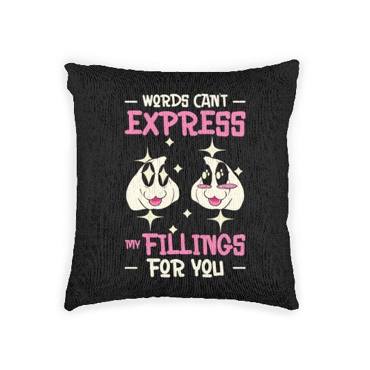 Dim Sums Filling Asian Food Chinese Food Fan Woven Pillows