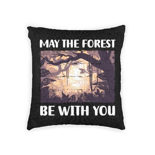 Forest Recreation Deer Wilderness Woven Pillows