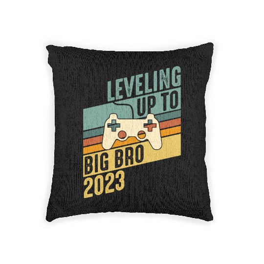 Level up Big Brother 2023 Baby Gamer Boy Baby Woven Pillows