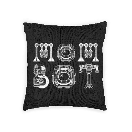 Robotics Mom Bot Mother's Day Woven Pillows