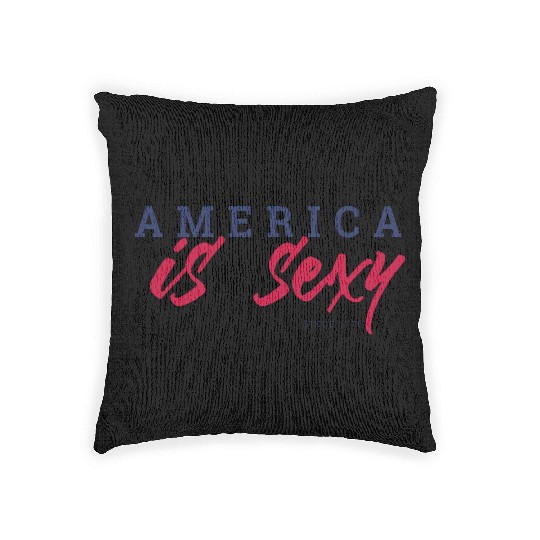 America is sexy Woven Pillows
