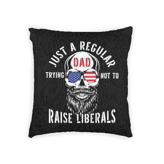 Republican Just A Regular Dad Trying Not To Raise Woven Pillows