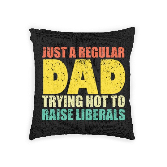 Mens Republican Just A Regular Dad Trying Not To Woven Pillows