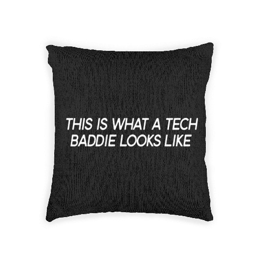 Tech Baddie Women's Coder Programmer STEM Girls Woven Pillows