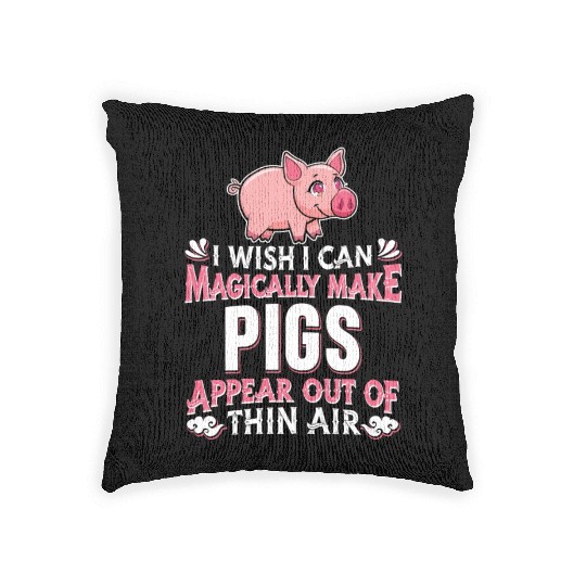 Pig Farm Farmer Woven Pillows