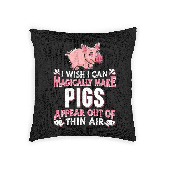 Pig Farm Farmer Woven Pillows