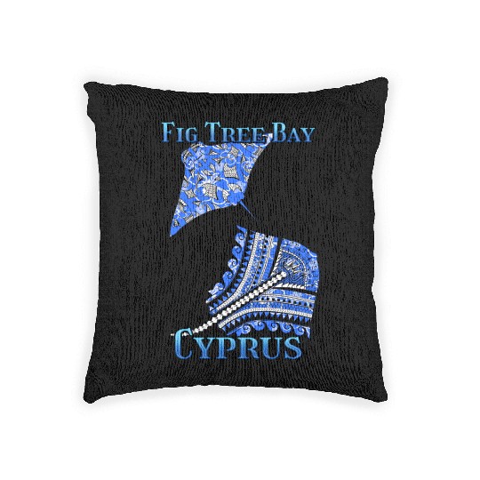 Fig Tree Bay Vacation Tribal Stingrays Woven Pillows