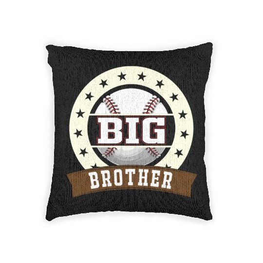 Big Brother Baseball Son Baseball Fan Woven Pillows