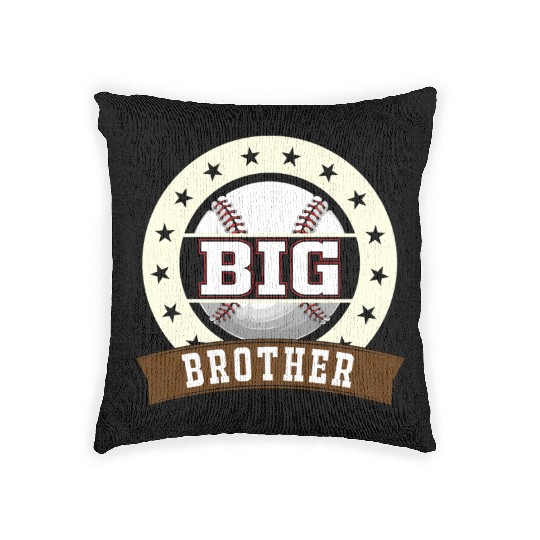 Big Brother Baseball Son Baseball Fan Woven Pillows