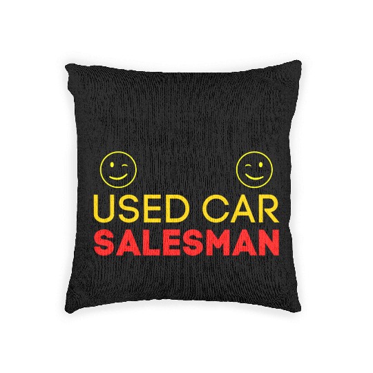 Trust Me I'm a Used Car Salesman (Gold & Red) Woven Pillows