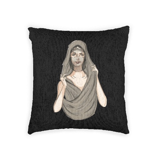 Arabic Woman Hijab Belly Dance Arabic Woman Hijab Woven Pillows