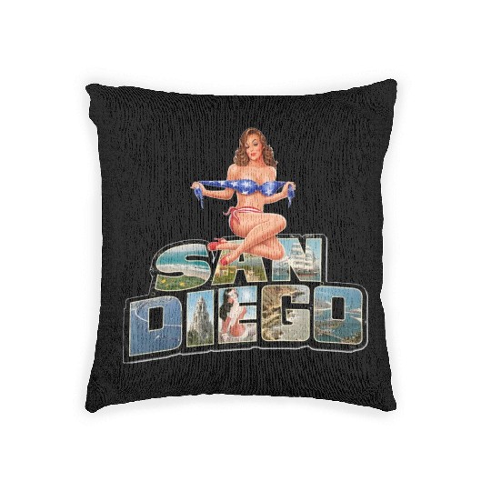 San Diego Pin Up Woven Pillows