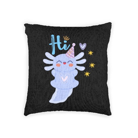 Baby Axolotl Art - 6 Woven Pillows