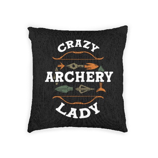 Crazy Archery Lady Archer Woven Pillows