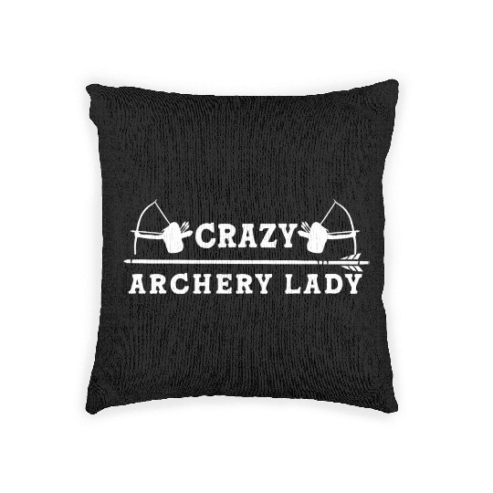 Crazy Archery Lady Archer Woven Pillows