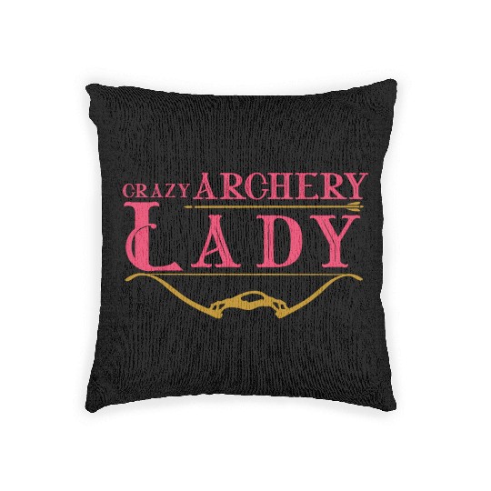 Crazy Archery Lady Archer Woven Pillows