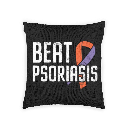 Beat Psoriasis Skin Disease Psoriasis Awareness Woven Pillows