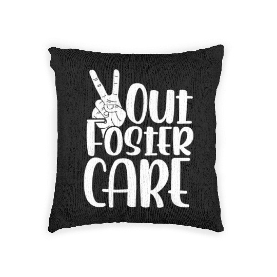 Peace Out Foster Care Adoption Woven Pillows
