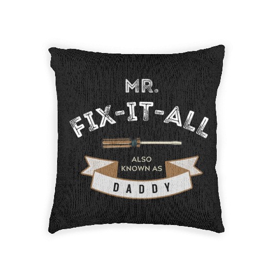 Black Beige Light Brown Vintage Father's Day Woven Pillows