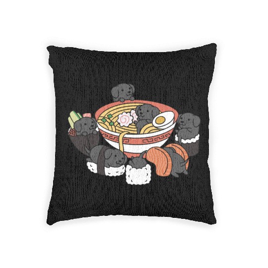 Great Dane Ramen Sushi Woven Pillows