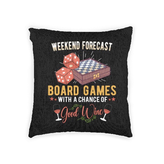 Wine Board Games Chess Board Game Player Gambling Woven Pillows