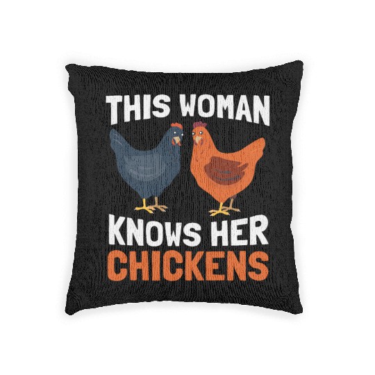 Chicken Farming Farmer Woven Pillows