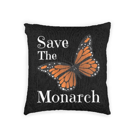 Butterfly Save The Monarch Butterflies Pollinators Woven Pillows