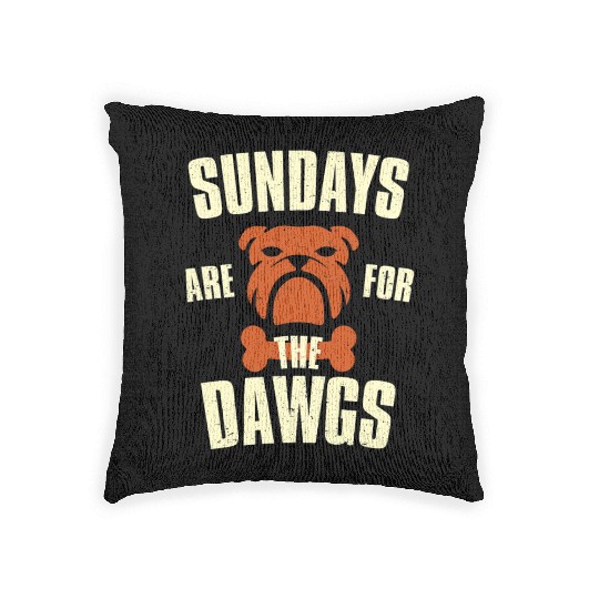 Sundays are for the dogs Cleveland Ohio Woven Pillows