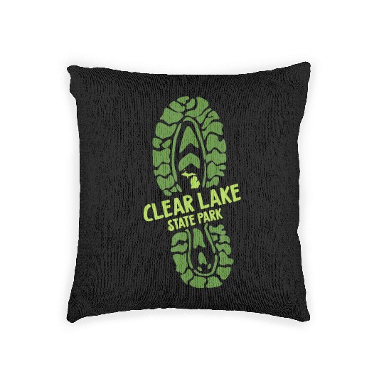 Clear Lake State Park Michigan MI Vacation Hiking Woven Pillows