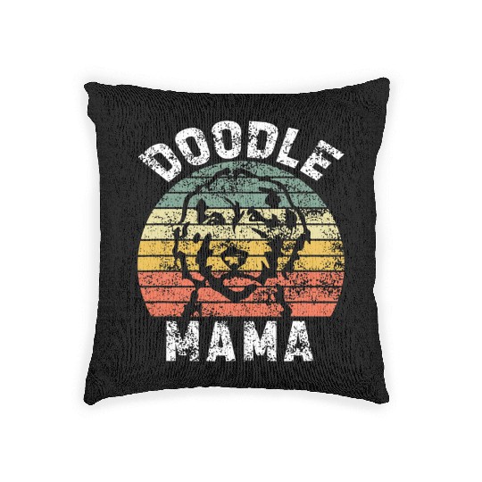 Doodle Mama Labradoodle Golden Doodle Dog Lover Woven Pillows