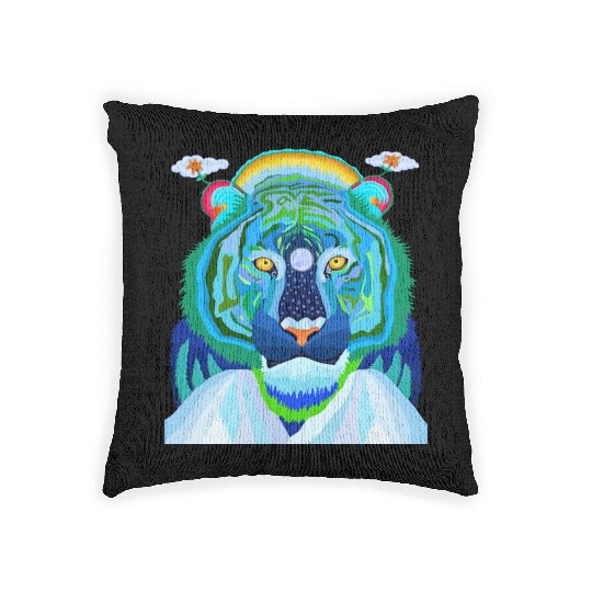Save Me Striped Tiger Woven Pillows