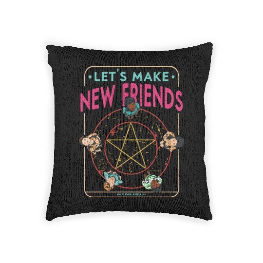 Let's Make New Friends, Retro Occult Wiccan Woven Pillows