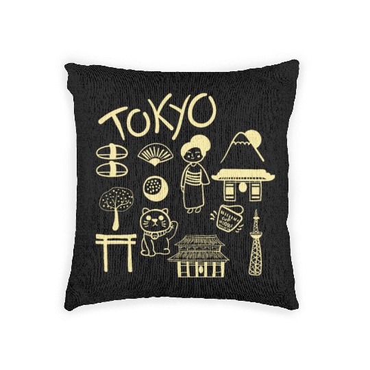 Tokyo & More Tourist Gift Woven Pillows