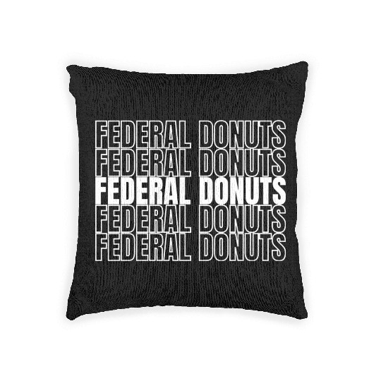 Federal Donuts Funny Movie Outfit Woven Pillows