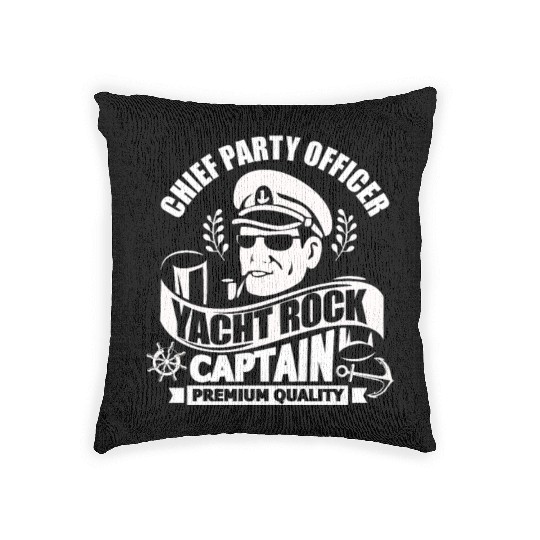 Chief Party Officer Yacht Rock Captain Woven Pillows