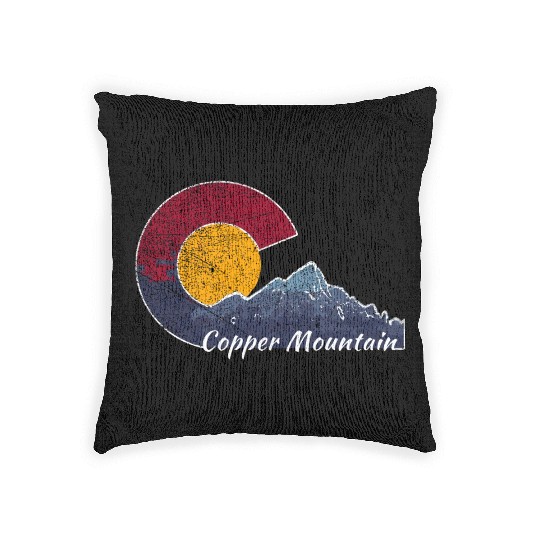 Copper Mountain Colorado Mountain Scenery Woven Pillows